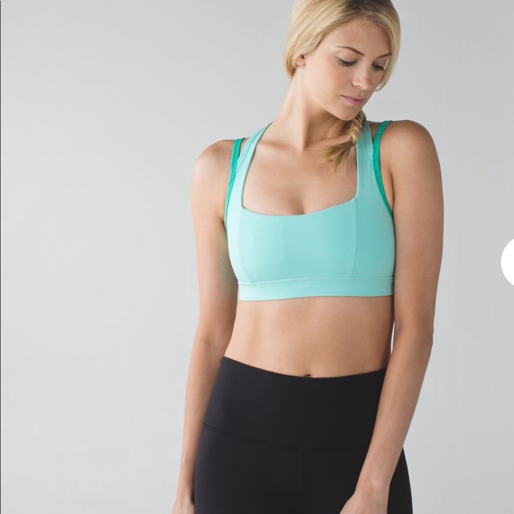Lululemon Splendour Sports Bra - Blue Green Size 4